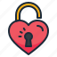 heart, lock, love, romance, valentine, unlock 