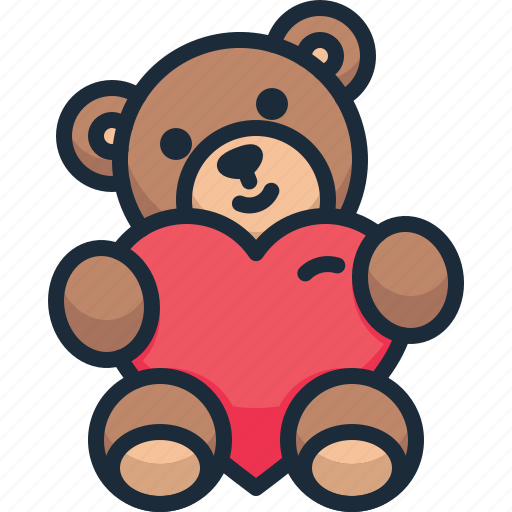 Teddy, bear, heart, love, romance, valentine, gift icon - Download on Iconfinder