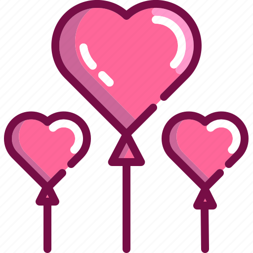 Balloon, heart, love, party, valentine icon - Download on Iconfinder