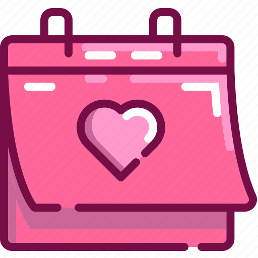 Calendar, day, heart, love, valentine icon - Download on Iconfinder