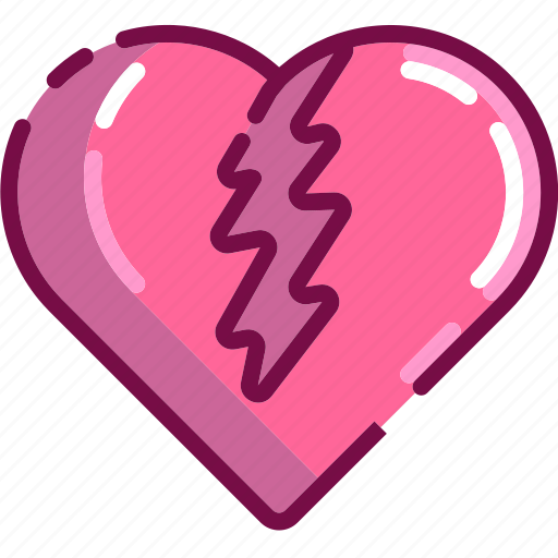 Broken, heart, love, sad, valentine icon - Download on Iconfinder