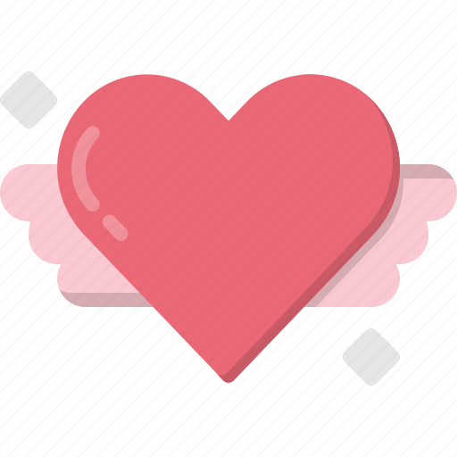 Angel, decoration, heart, love, passion, valentines, wing icon - Download on Iconfinder