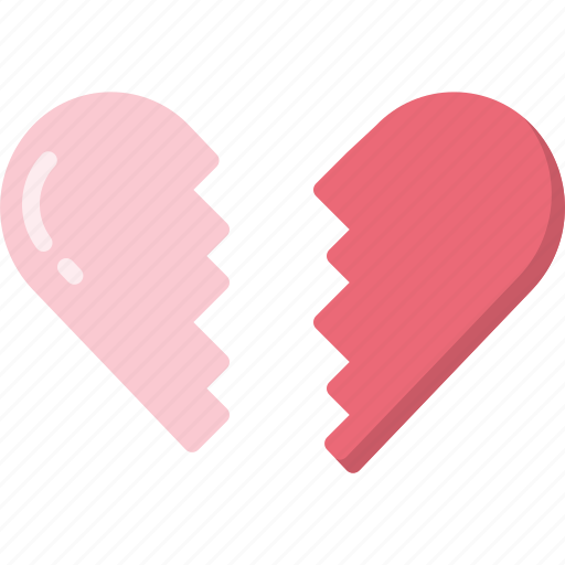 Breakup, broken, couple, heart, hurt, love, relationship icon - Download on Iconfinder