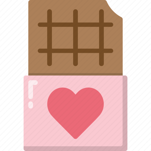 Bar, chocolate, dessert, heart, love, snack, valentines icon - Download on Iconfinder