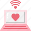 computer, heart, love, monitor, notebook, valentines, wifi 