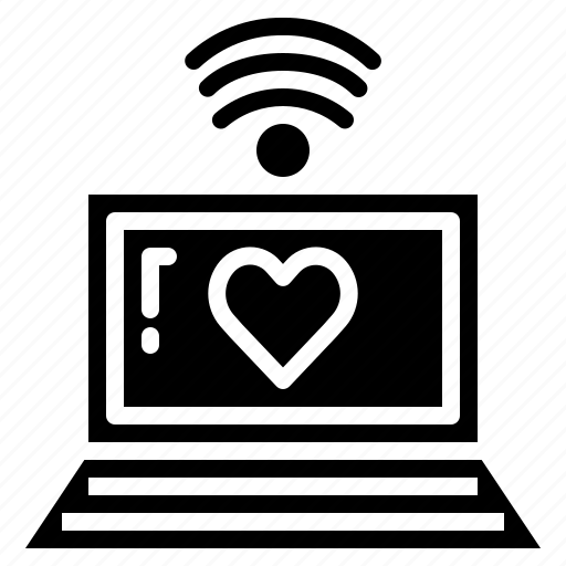 Computer, connection, heart, love, monitor, notebook, wifi icon - Download on Iconfinder