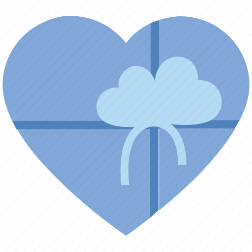 Gift, gift box, heart, love, present, romance, valentine’s day icon - Download on Iconfinder