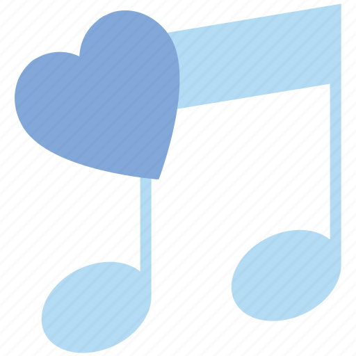 Heart, music, music note, musical, quaver, romantic music, valentine’s day icon - Download on Iconfinder