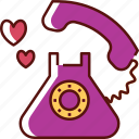 phone, call, communication, telephone, heart, love, valentine