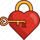 lock key, heart, love, valentine, romance, romantic, wedding