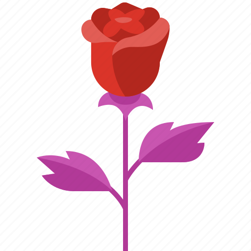 Rose, flower, love, valentine, beautiful, red rose, floral icon - Download on Iconfinder