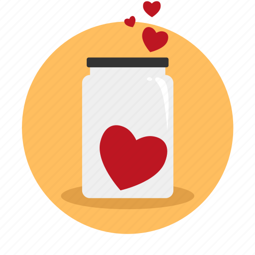 Bottle, flask, heart, love, thrift-box icon - Download on Iconfinder