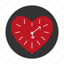clock, dating, heart, love, time
