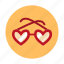 amorousness, beguin, glasses, heart, heart shaped, heart shaped glasses, love 