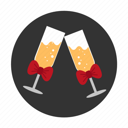 Bow, celebration, champagne, date, dating, happiness, wedding icon - Download on Iconfinder