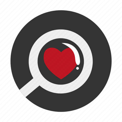 Heart, loupe, love, magnifier, reading-glass icon - Download on Iconfinder