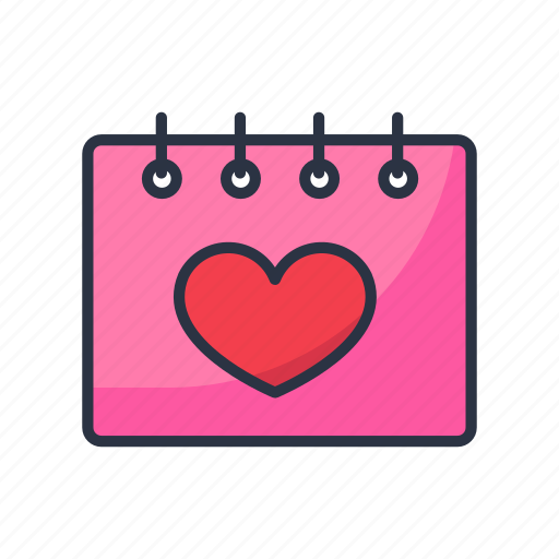 Calender, love, heart, valentine, romantic, marriage icon - Download on Iconfinder