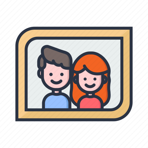 Couple, photoframe, love, wedding, valentine, photo, picture icon - Download on Iconfinder