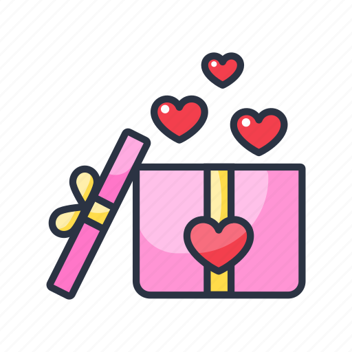 Gift, box, birthday, valentines, love, heart, valentine icon - Download on Iconfinder