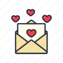 loveletter, open, envelope, letter, love, heart, valentine, romantic, message