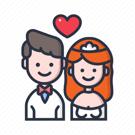 Wedding, couple, love, heart, valentine, romance, romantic icon - Download on Iconfinder