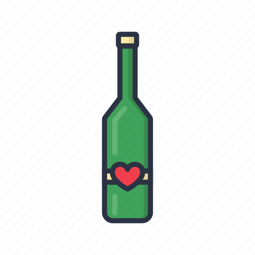 Winebottle, drink, beverage, alcohol, bottle, wine, cocktail icon - Download on Iconfinder