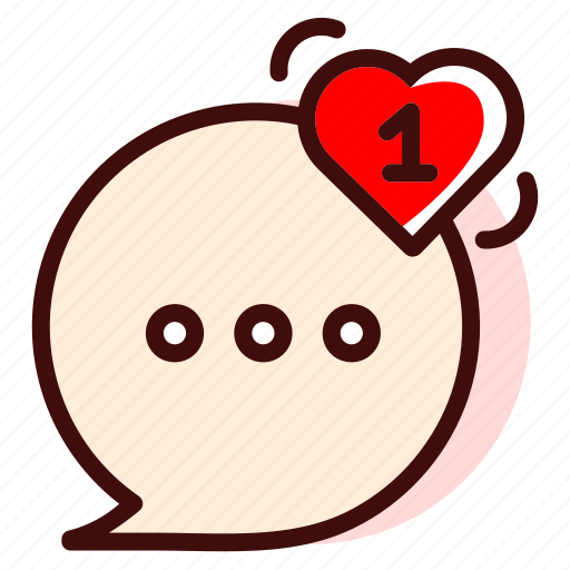Chat, message, notification, bubble, conversation, love, talk icon - Download on Iconfinder