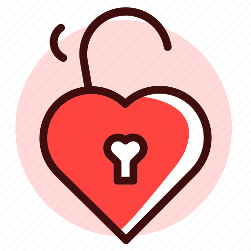 Heart, key, unlock, lock, love, security, valentine icon - Download on Iconfinder