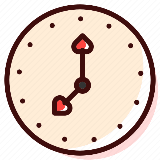 Heart, love, time, clock, minute, romantic, second icon - Download on Iconfinder