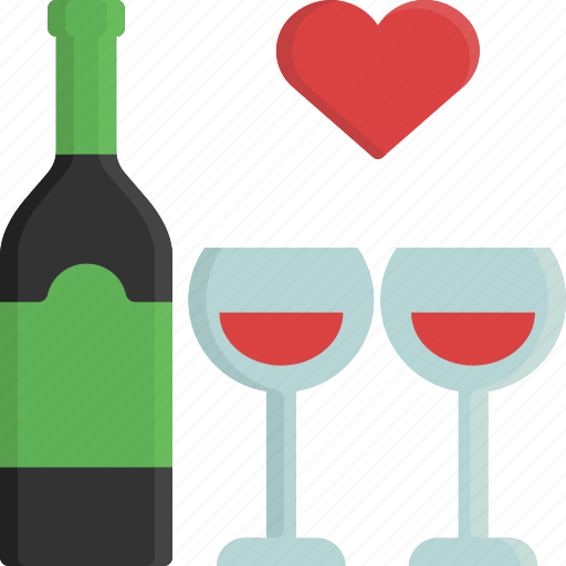 Alcohol, drink, glass, love, valentine, valentine's day, wine icon - Download on Iconfinder