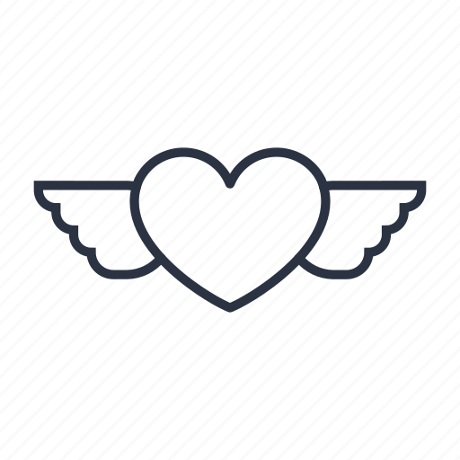 Heart, wing, love, valentine, romance, romantic icon - Download on Iconfinder