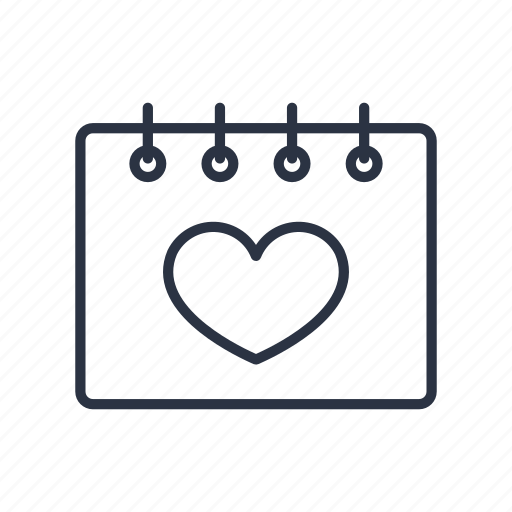 Love, calender, heart, valentine, wedding icon - Download on Iconfinder
