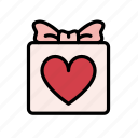 gift, heart, love, valentine, box, package, valentines 
