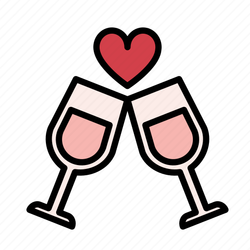 Drink, heart, love, valentine, wine, alcohol, cup icon - Download on Iconfinder