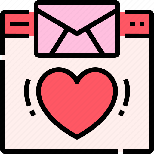 Alert, message, mail, heart, love, romantic, romanticism icon - Download on Iconfinder