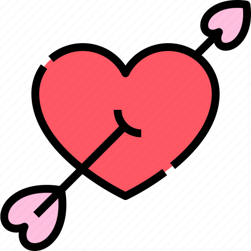 Arrow, heart, in, love, romantic, romanticism icon - Download on Iconfinder