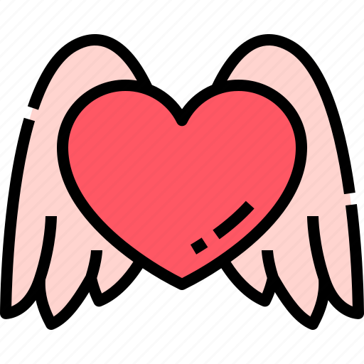 Wing, heart, love, romantic, romanticism icon - Download on Iconfinder