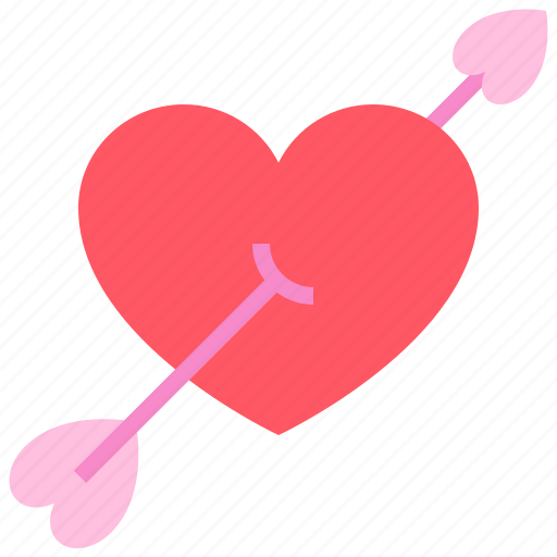 Arrow, heart, in, love, romantic, romanticism icon - Download on Iconfinder