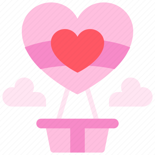 Balloon, air, heart, love, romantic, romanticism, valentine icon - Download on Iconfinder