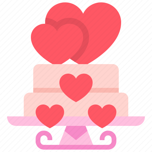 Cake, heart, love, romantic, romanticism, wedding icon - Download on Iconfinder