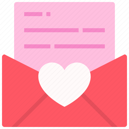 Letter, invitation, mail, heart, love, romantic, romanticism icon - Download on Iconfinder