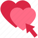 click, heart, like, love, press, valentine’s day