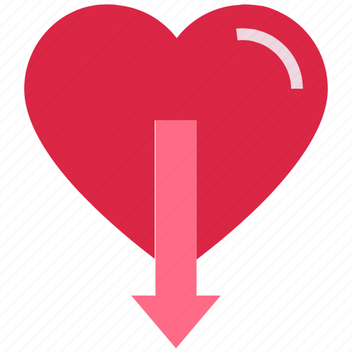 Arrow, down, heart, like, love, valentine’s day icon - Download on Iconfinder