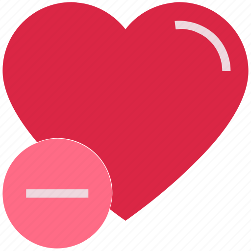 Heart, love, minus, remove, valentine’s day icon - Download on Iconfinder