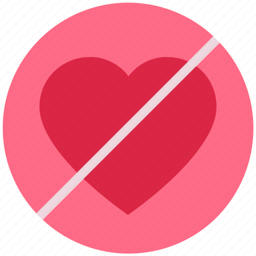 Ban, hate love, heart, no, no love, valentine’s day icon - Download on Iconfinder
