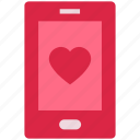 favorite, heart, love, mobile, smartphone, valentine’s day