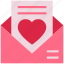 email, envelope, favorite, heart, love letter, open envelope, valentine’s day 