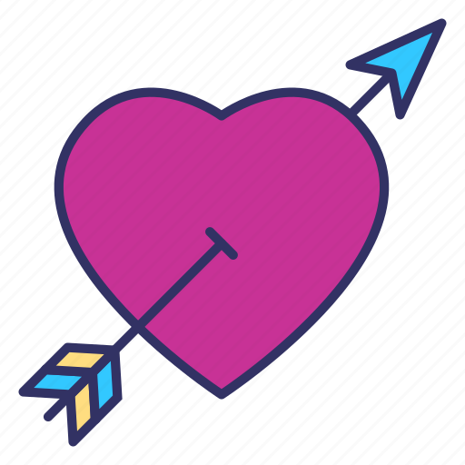Valentines, heart, love, passion, romance, cupid, arrow icon - Download on Iconfinder