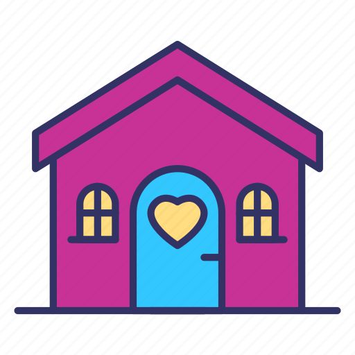 Valentines, house, home, family, real estate, welcome, love icon - Download on Iconfinder