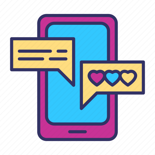 Valentines, message, valentines day, social media, chat, communication, phone icon - Download on Iconfinder